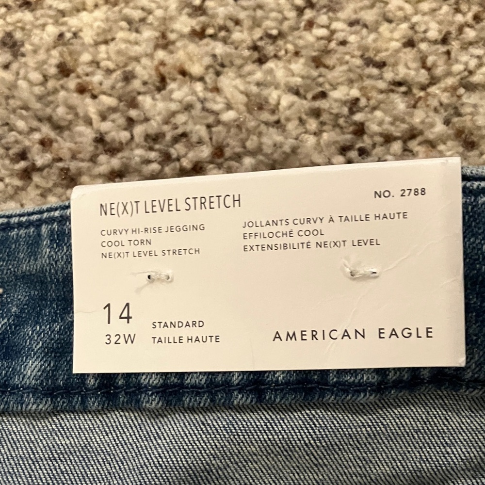 American Eagle Cury Hi-Rise Jegging Denim Jeans NWT - Picture 7 of 8